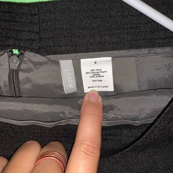 Gray Wool J. Crew A-line Skirt - Picture 4 of 8